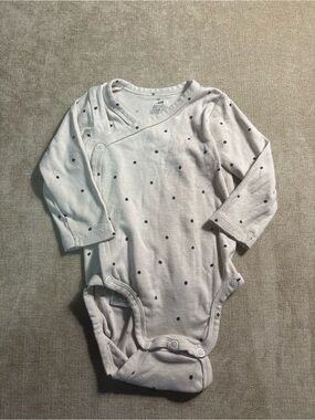 H&M White Polka Dot Kimono One-Piece